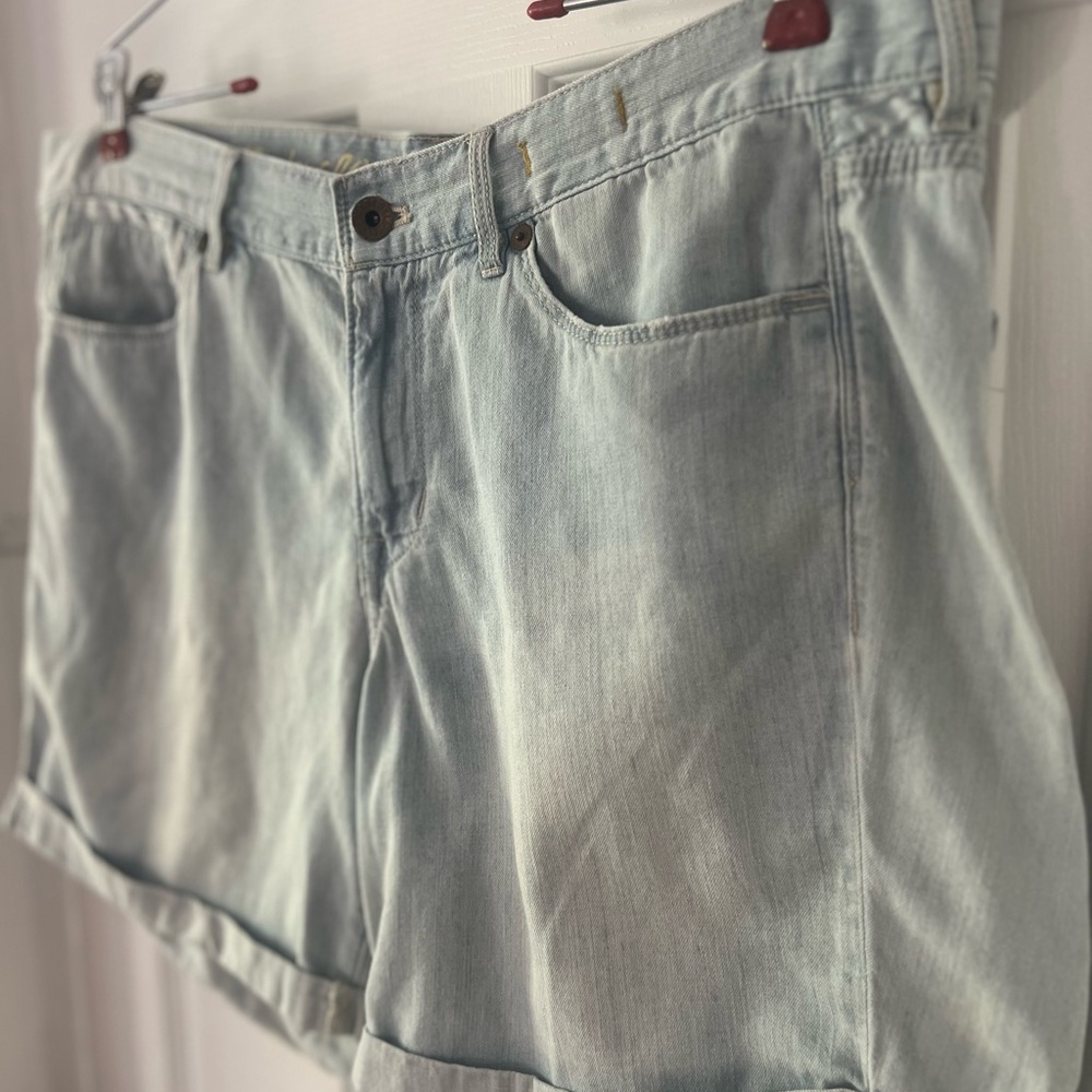 Madewell Light Blue Cuffed Jean Shorts